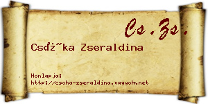 Csóka Zseraldina névjegykártya